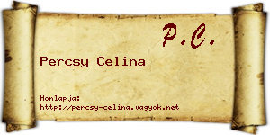 Percsy Celina névjegykártya